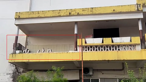 parapet wall collapses during students union event in Mangaluru