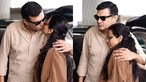 Actress Vidya Balan and Siddharth Roy Kapur lock lips at Mumbai airport in rare PDA