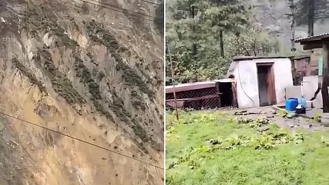 Nepal Mountain Crumbles Into River In Seconds
