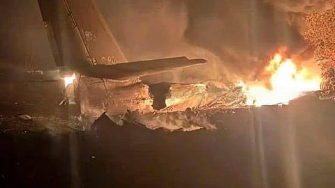 Nuclear-Capable Russian Heavy Bomber Crashes Into Flames
