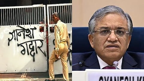 20 congress workers booked, six arrested over defacement of CEC Gyanesh Kumar’s residence