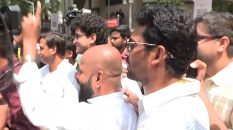 CJP activists stage protest at Shivaji Park in Mumbai.