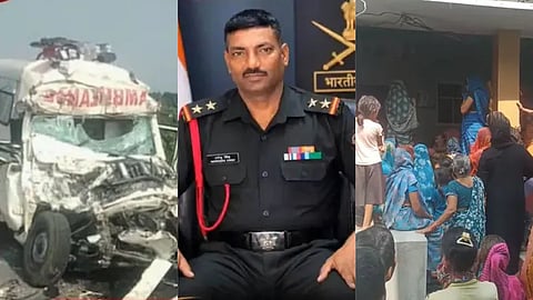 Ambulance Carrying Soldier Body Crashes