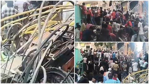 Delhi Building Collapse: Multi-Storey Structure Collapses in Seemapuri, Rescue Operation Underway