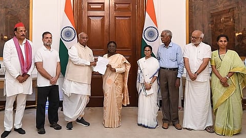 INDIA Bloc leaders meet President