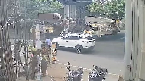 Motorist crushed to death by iron pipes after overloaded vehicle overturns in Balanagar