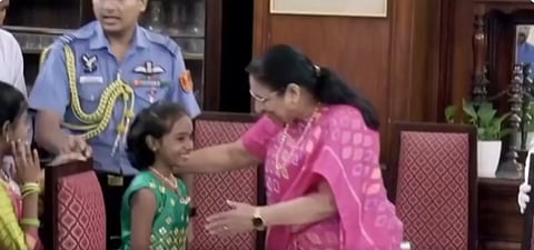 Governor celebrationg Kanya pooja 