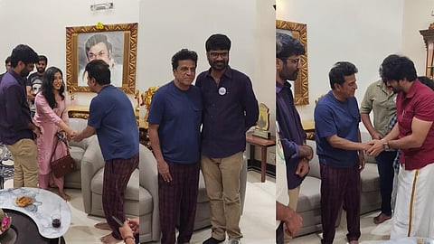 Shivaraj Kumar met 'Premada oorali' movie team