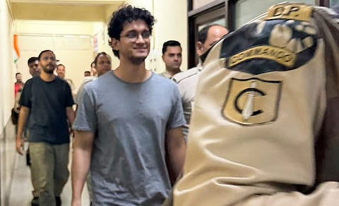 CJP leader Saurav Das at a court proceeding, in New Delhi. Cockroach Janta Party leaders Saurav Das and Ashutosh Ranka