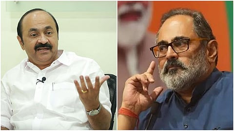 ರೆಸ್ಟೋರೆಂಟ್ ನಲ್ಲಿ ಜಿನ್ನಾ ಫೋಟೊ ವಿವಾದ: ಮಲಯಾಳಿ ಮುಸ್ಲಿಂ ಒಬ್ಬರ ಮನೆಗೆ ಹೋಗಿ ಕಾಂಗ್ರೆಸ್​ ನಾಯಕರು ಹಂದಿಮಾಂಸದೂಟ ಕೇಳುತ್ತಾರಾ?: ರಾಜೀವ್​ ಚಂದ್ರಶೇಖರ್