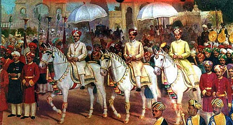 ಕಲಾವಿದರ ಕುಂಚದಲ್ಲಿ ಅರಳಿದ ರಾಜರ ಕಾಲದ ಮೈಸೂರು ದಸರಾ ವೈಭವ ಸಾರುವ ಚಿತ್ರಗಳು. 