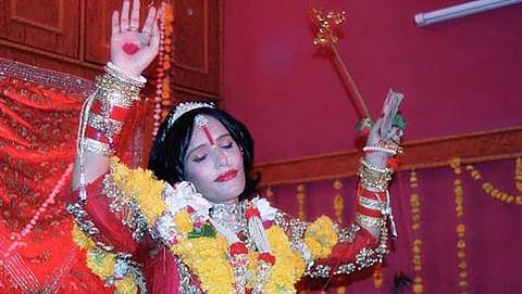 ಸ್ವಯಂ ಘೋಷಿತ ದೇವ ಮಹಿಳೆ ರಾಧೆ ಮಾ (ಸಂಗ್ರಹ ಚಿತ್ರ)
