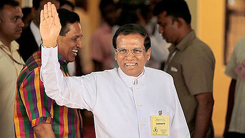 ಶ್ರೀಲಂಕಾ ಅಧ್ಯಕ್ಷ ಮೈತ್ರಿಪಾಲಾ ಸಿರಿಸೇನಾ