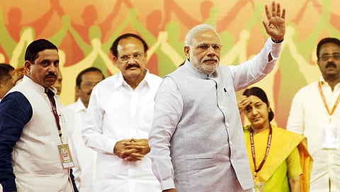 ಬೆಂಗಳೂರಿನಲ್ಲಿ ನರೇಂದ್ರ ಮೋದಿ (ಕೃಪೆ: ಕೆಸಿಎನ್)
