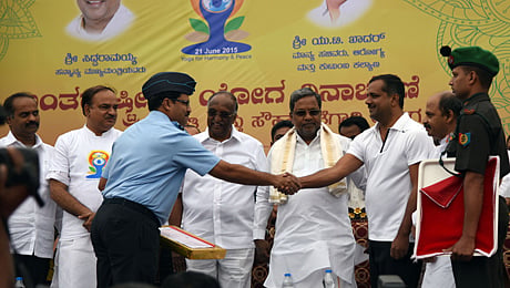 ಯೋಗ ದಿನಾಚರಣೆ ಕಾರ್ಯಕ್ರಮದಲ್ಲಿ ಸಿಎಂ ಸಿದ್ದರಾಮಯ್ಯ