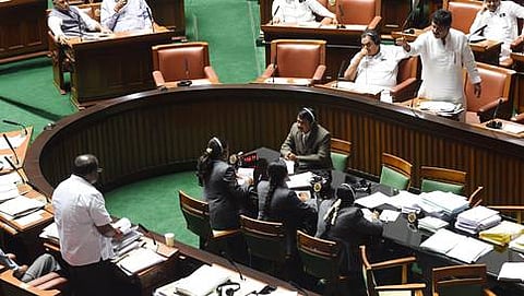 ಸದನದಲ್ಲಿ ಹೆಚ್.ಡಿ.ಕೆ, ಡಿ.ಕೆ.ಶಿ ನಡುವೆ ವಾಗ್ವಾದ(ಕೆಪಿಎನ್ ಚಿತ್ರ)