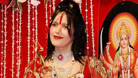 ಸ್ವಯಂ ಘೋಷಿತ ದೇವ ಮಹಿಳೆ ರಾಧೆ ಮಾ (ಸಂಗ್ರಹ ಚಿತ್ರ)