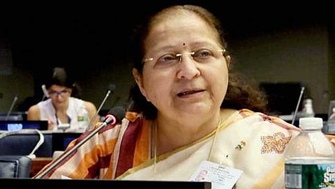 ವಿಶ್ವಸಂಸ್ಥೆಯಲ್ಲಿ ನಡೆದ ಸಂಸತ್ತು ಅಧ್ಯಕ್ಷರ 4ನೇ ವಿಶ್ವ ಸಮ್ಮೇಳನದಲ್ಲಿ ಲೋಕಸಭಾಧ್ಯಕ್ಷ ಸುಮಿತ್ರಾ ಮಹಾಜನ್