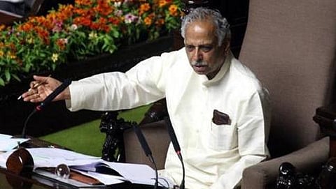 ಕರ್ನಾಟಕ ವಿಧಾನಸಭಾ ಸ್ಪೀಕರ್ ಕಾಗೋಡು ತಿಮ್ಮಪ್ಪ (ಸಂಗ್ರಹ ಚಿತ್ರ)