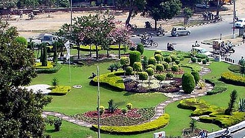 ಚಂಡೀಗಢ ನಗರದ ಒಂದು ಸ್ಥಳದ ವಿಹಂಗಮ ನೋಟ