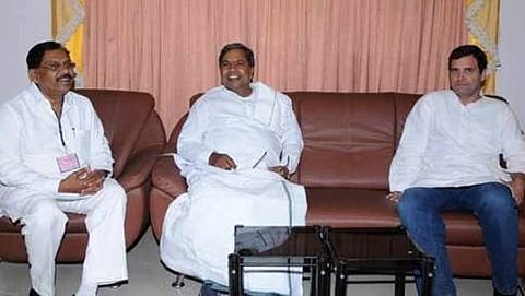 ರಾಹುಲ್ ಗಾಂಧಿಯೊಂದಿಗೆ ಸಿದ್ದರಾಮಯ್ಯ, ಪರಮೇಶ್ವರ