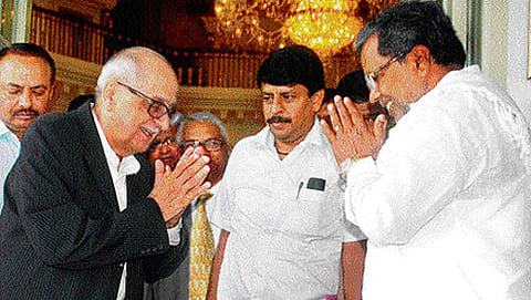 ಸಿಎಂ ಸಿದ್ದರಾಮಯ್ಯ ಹಾಗೂ ನಾರಿಮನ್ (ಸಂಗ್ರಹ ಚಿತ್ರ)