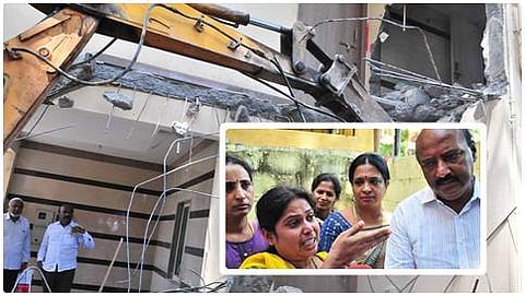 ಬಿಬಿಎಂಪಿಯ ಒತ್ತುವರಿ ತೆರವು ಸಂದರ್ಭದಲ್ಲಿ ನಿವಾಸಿಗಳ ದುಃಖ
