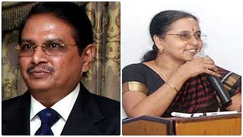 ಹಿಂದಿನ ಮುಖ್ಯ ಕಾರ್ಯದರ್ಶಿ ಪಿ.ರಾಮ ಮೋಹನ್ ರಾವ್ ಮತ್ತು ನೂತನ ಮುಖ್ಯ ಕಾರ್ಯದರ್ಶಿ ಗಿರಿಜಾ ವೈದ್ಯನಾಥನ್