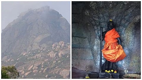ಶಿವಗಂಗೆಯಲ್ಲಿರುವ ಉದ್ಭವ ಸುಬ್ರಹ್ಮಣ್ಯ ದೇವಾಲಯ (ಉದ್ಭವ ಶಿಲೆಯ ಮುಂಭಾಗದಲ್ಲಿ ವಿಗ್ರಹ ಪ್ರತಿಷ್ಠಾಪನೆ