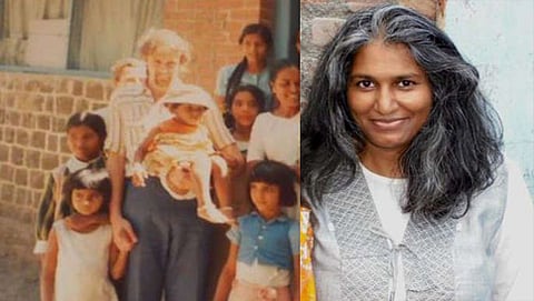 (ಎಡದಿಂದ ಬಲಕ್ಕೆ) ಬಾಲ್ಯದಲ್ಲಿ ಎಲಿಜಬೆತ್ (ಕೈಯಲ್ಲೆತ್ತಿಕೊಂಡಿರುವ ಮಗು)- ಸ್ವೀಡನ್  ನಿಂದ ಬಂದ ಎಲಿಜಬೆತ್