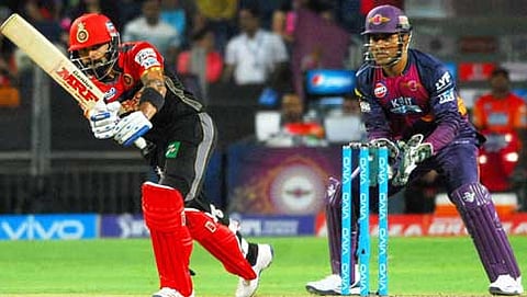 ಬ್ಯಾಟಿಂಗ್ ಮಾಡುತ್ತಿರುವ ವಿರಾಟ್ ಕೊಹ್ಲಿ