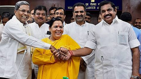 ಮುಖ್ಯಮಂತ್ರಿ ಸಿದ್ದರಾಮಯ್ಯ, ಉಮಾ ಭಾರತಿ ಹಾಗೂ ತಮಿಳುನಾಡು ಸಚಿವ ಪಳನಿಸ್ವಾಮಿ