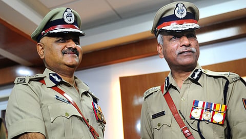 ನೂತನ ಪೊಲೀಸ್ ಆಯುಕ್ತ ಪ್ರವೀಣ್‌ ಸೂದ್ ಹಾಗೂ ನಿರ್ಗಮಿತ ಆಯುಕ್ತ ಎನ್ ಎಸ್ ಮೇಘರಿಕ್