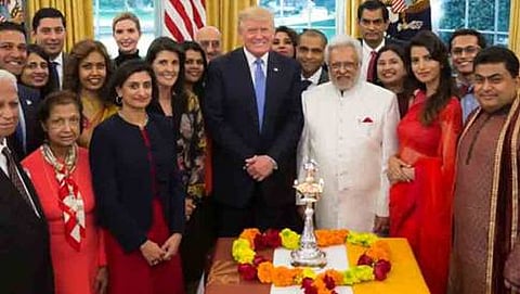 ಶ್ವೇತಭವನದಲ್ಲಿ ಬೆಳಕಿನ ಹಬ್ಬ ದೀಪಾವಳಿ ಆಚರಿಸಿದ ಅಮೆರಿಕ ಅಧ್ಯಕ್ಷ ಡೊನಾಲ್ಡ್ ಟ್ರಂಪ್