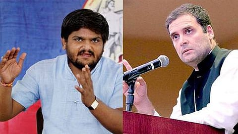 ಹಾರ್ದಿಕ್ ಪಟೇಲ್ ಹಾಗೂ ರಾಹುಲ್ ಗಾಂಧಿ (ಸಂಗ್ರಹ ಚಿತ್ರ)