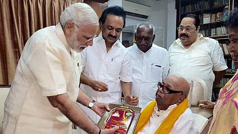 ಪ್ರಧಾನಿ ಮೋದಿ ಮತ್ತು ಕರುಣಾನಿಧಿ