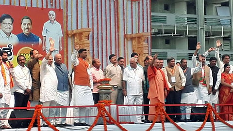ಪರಿವರ್ತನಾ ಯಾತ್ರೆಯ ರ್ಯಾಲಿಯಲ್ಲಿ ಯೋಗಿ ಆದಿತ್ಯನಾಥ್