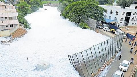 ಬೆಳ್ಳಂದೂರು ಕೆರೆಯ ನೊರೆ