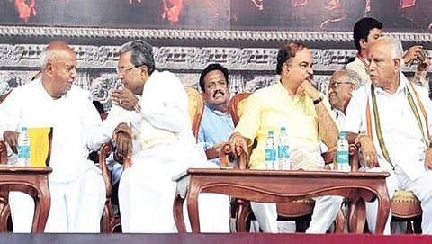 ಸಿದ್ದರಾಮಯ್ಯ, ದೇವೇಗೌಡ ಯಡಿಯೂರಪ್ಪ ಮತ್ತು ಅನಂತ್ ಕುಮಾರ್