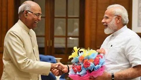 ರಾಷ್ಟ್ರಪತಿ ರಾಮನಾಥ್ ಕೋವಿಂದ್ ಮತ್ತು ಪ್ರಧಾನಿ ನರೇಂದ್ರ ಮೋದಿ
