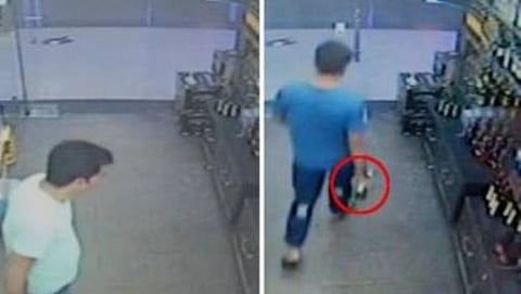 ಆಲ್ಕೋಹಾಲ್ ಖರೀದಿಸುತ್ತಿರುವ ಸಿಸಿಟಿವಿ ದೃಶ್ಯ
