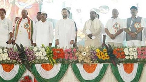 ರಾಯಚೂರಿನ ಸಮಾವೇಶದಲ್ಲಿ ರಾಹುಲ್ ಗಾಂಧಿ