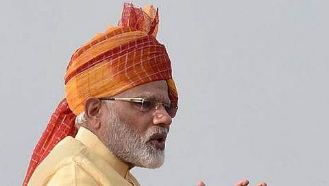 ದೆಹಲಿಯ ಕೆಂಪು ಕೋಟೆಯಲ್ಲಿ ಸ್ವಾತಂತ್ರ್ಯ ದಿನದ ಭಾಷಣ ಮಾಡಿದ ಪ್ರಧಾನ ಮಂತ್ರಿ ನರೇಂದ್ರ ಮೋದಿ
