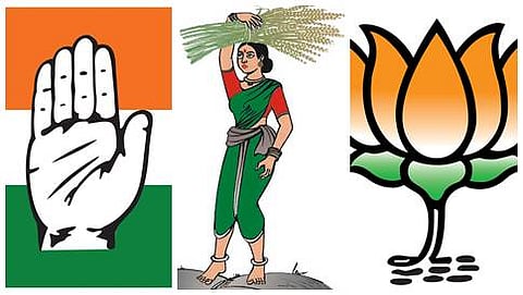 ಕಾಂಗ್ರೆಸ್, ಜೆಡಿಎಸ್ ಮತ್ತು ಬಿಜೆಪಿ ಲೋಗೋ