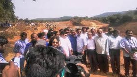 ಕರ್ನಾಟಕದ ಕಣಕುಂಬಿಗೆ ನಿನ್ನೆ ಭೇಟಿ ನೀಡಿ ಪರಿಶೀಲನೆ ನಡೆಸಿದ  ಗೋವಾ ಸರ್ಕಾರದ ನಿಯೋಗ