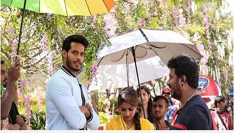 ಚಿತ್ರೀಕರಣ ವೇಳೆಯಲ್ಲಿ ನಾಯಕ ನಿಖಿಲ್ , ಹರ್ಷ