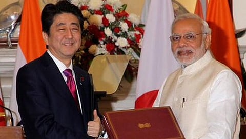 ಜಪಾನ್ ಪ್ರಧಾನಿ ಶಿಂಝೋ ಅಬೆ - ಪ್ರಧಾನಿ ನರೇಂದ್ರ ಮೋದಿ