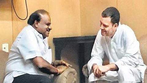 ರಾಹುಲ್ -ಕುಮಾರಸ್ವಾಮಿ ಭೇಟಿ