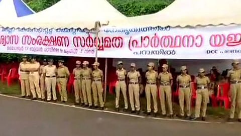 ನಿಳಕ್ಕಲ್ ಕ್ಯಾಂಪ್ ನಲ್ಲಿ ಪೊಲೀಸ್ ಬಂದೋಬಸ್ತ್