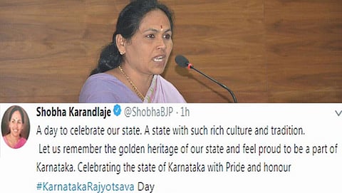 ಶೋಭಾ ಕರಂದ್ಲಾಜೆ ಅವರ ಟ್ವೀಟ್ ಫೋಟೋ